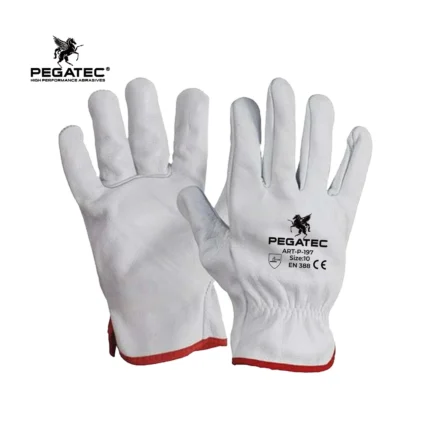GUANTES DE CUERO P-153 BLANCO #9