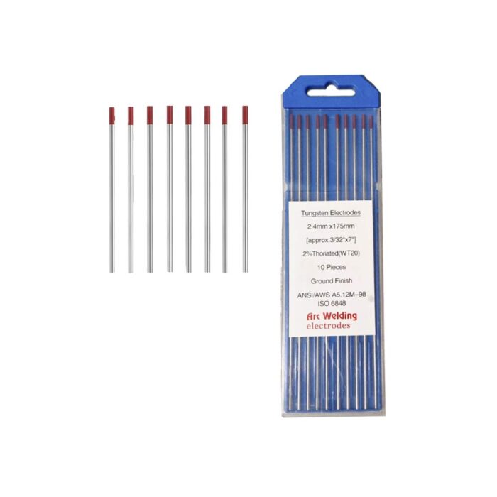 Electrodo Tungsteno WT20 Rojo 2.4 x 175 mm ARC Welding - Imagen 1